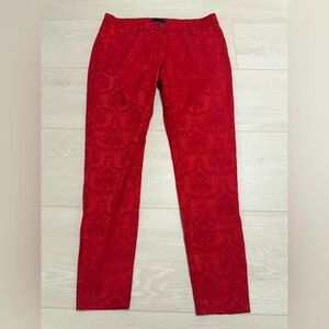 3/$10 Code Crimson Red Floral Pants